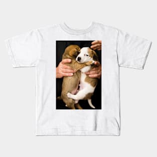 Dog hugging Kids T-Shirt